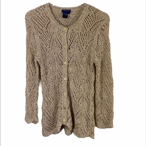 Doncaster Collection cardigan sweater beige size S - Picture 1 of 7